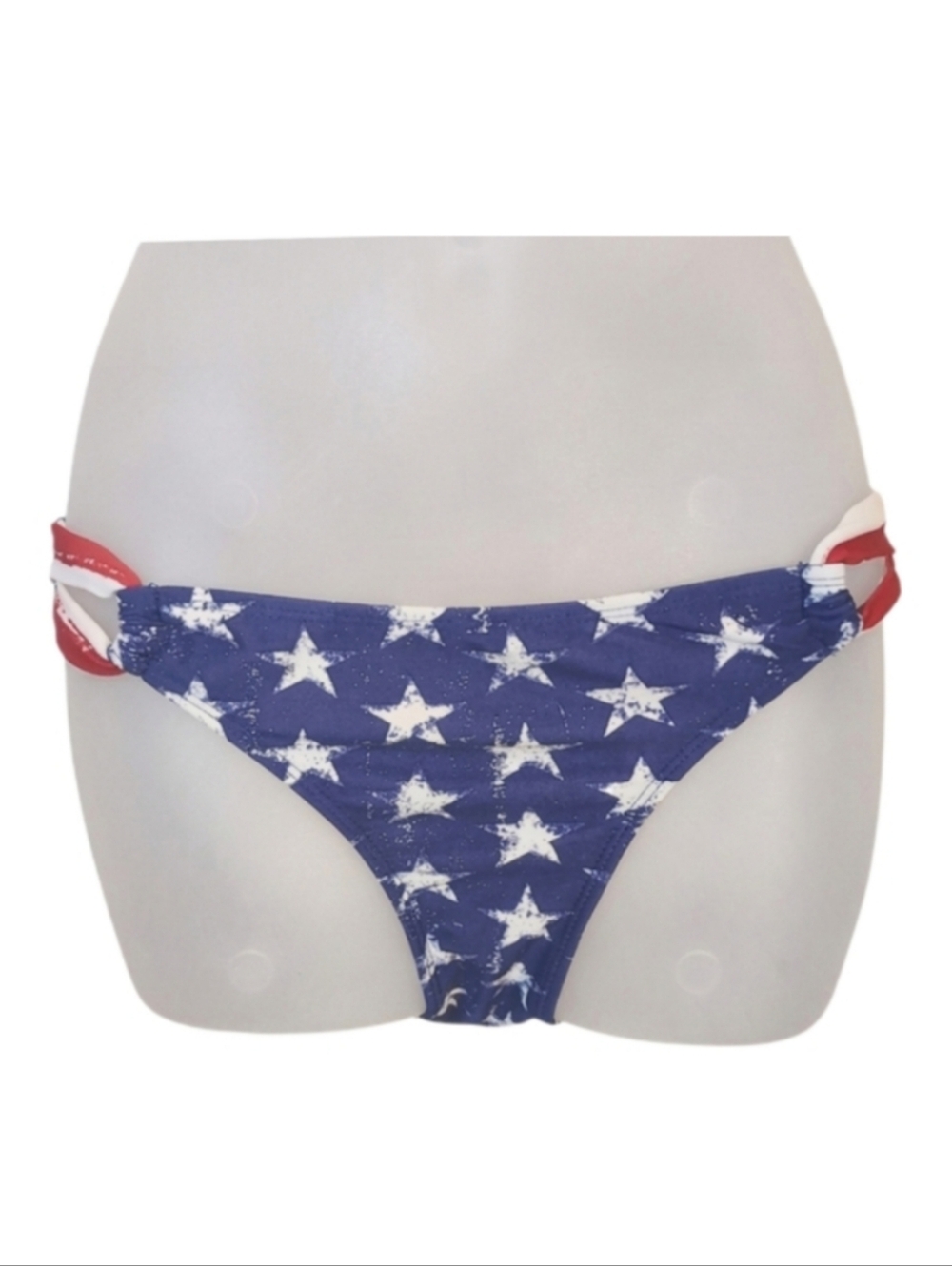3/$20 NWT Xhilaration American Flag Stars Bikini Bottom Size Medium Blue Red